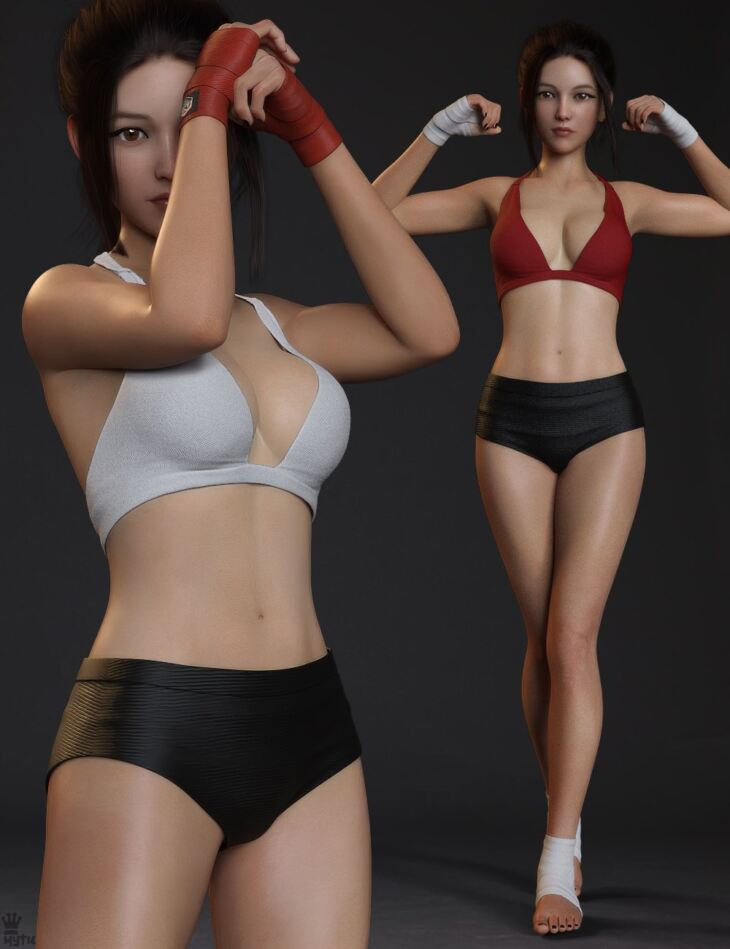 The Combative Outfit Set for Genesis 8 and 8.1 Females_DAZ3D下载站