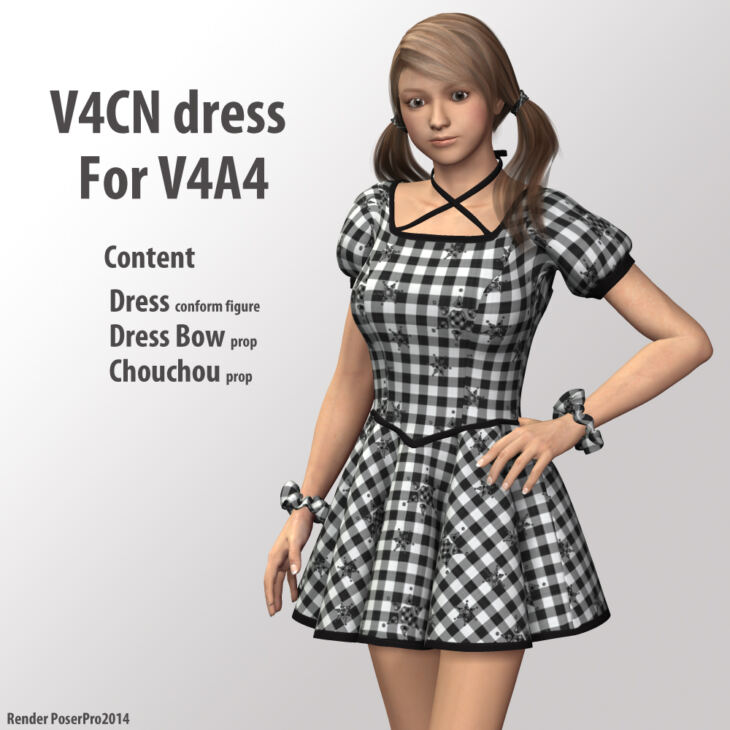 V4CN dress for V4A4_DAZ3D下载站