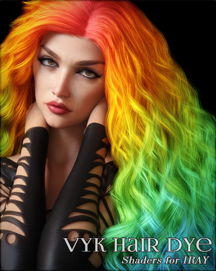 VYK Hair Dye Shaders for Iray_DAZ3D下载站