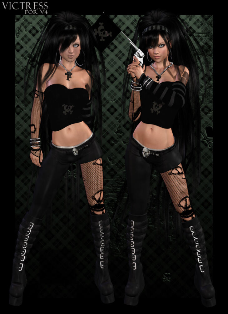 Victress Outfit for V4, A4, G4_DAZ3D下载站