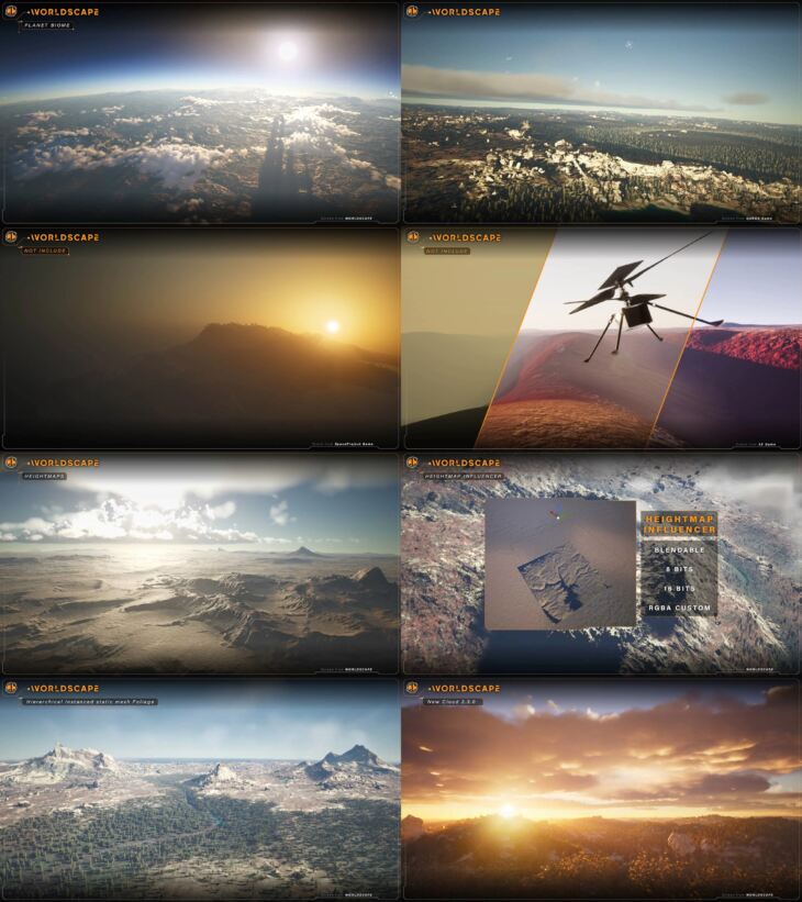 WorldScape Plugin – Make Planets and Infinite Worlds_DAZ3D下载站