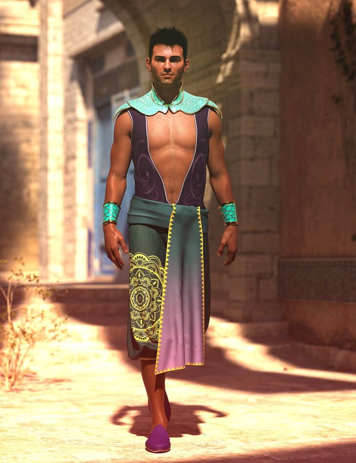 dForce Fantasy Rogue Outfit for Genesis 8 and 8.1 Males_DAZ3DDL