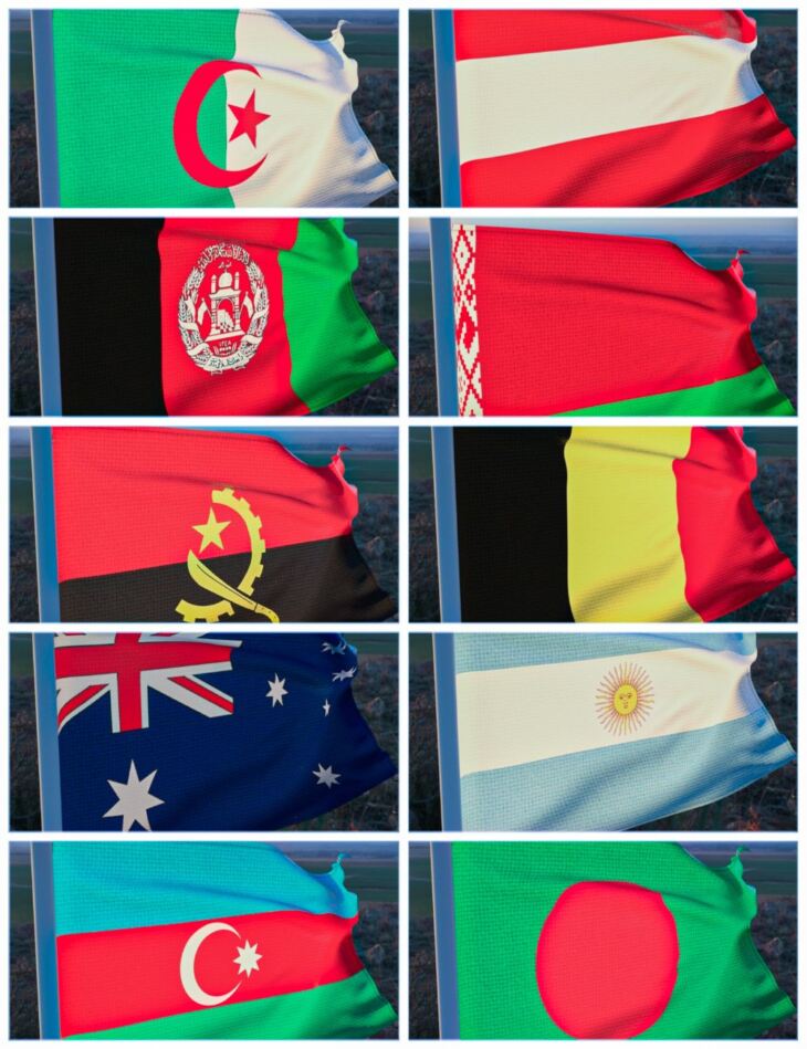 dForce Flags Of The World Collection_DAZ3DDL