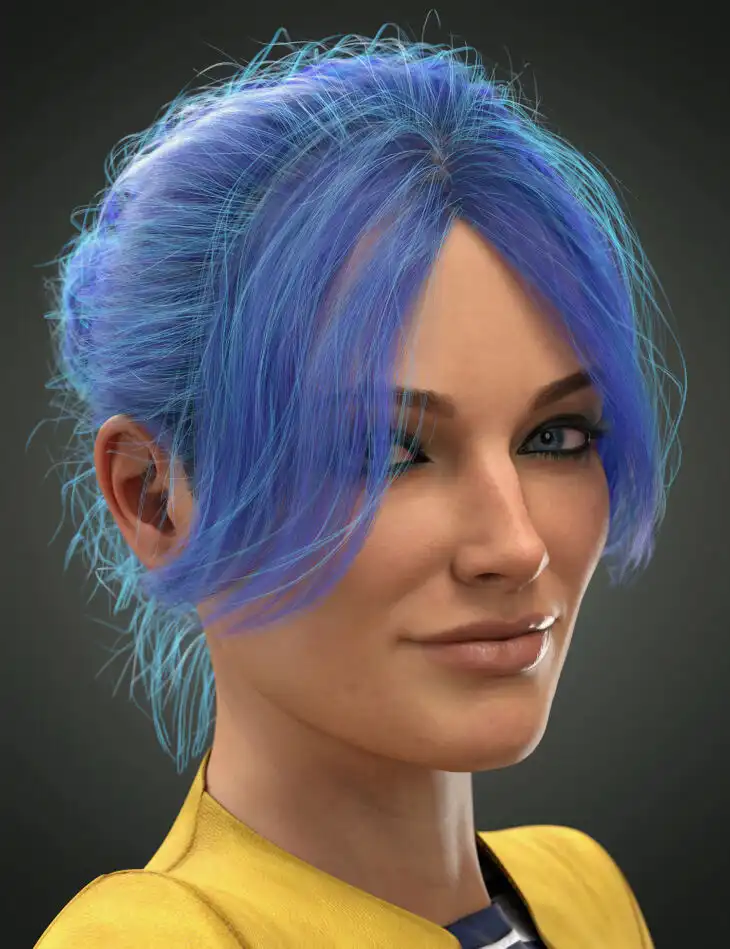 dForce Loose Updo Hair for Genesis 8 Female_DAZ3D下载站