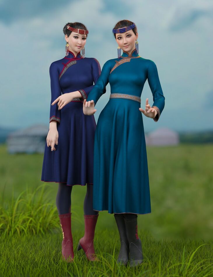 dForce MK Mongolian Dress for Genesis 8 and 8.1 Female_DAZ3DDL