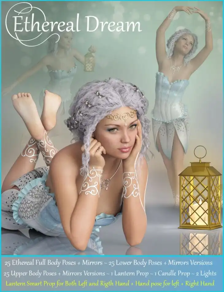 iG Ethereal Dream Poses for Genesis 8 Female(s)_DAZ3D下载站
