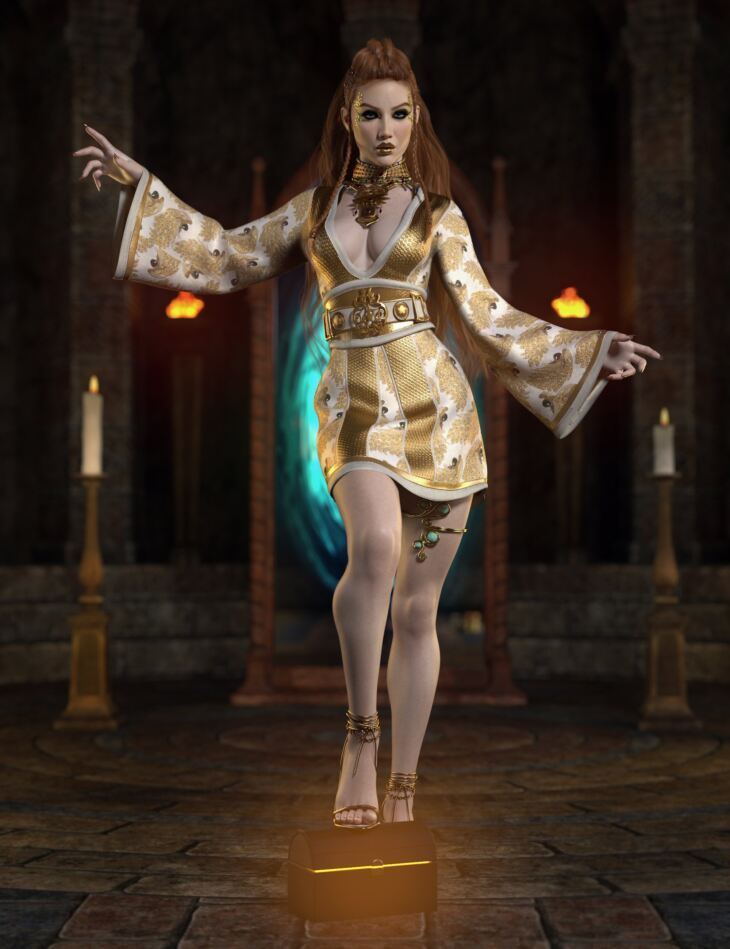 101 Series: Moonlight Alchemy Poses for Genesis 8.1 Female_DAZ3D下载站