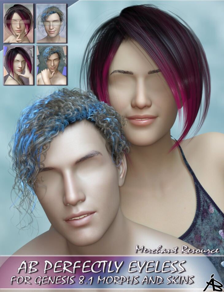 AB Perfectly Eyeless for Genesis 8.1 Morphs and Skins (MR)_DAZ3DDL