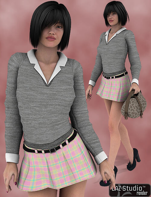 Amandine Outfit for V4_DAZ3D下载站