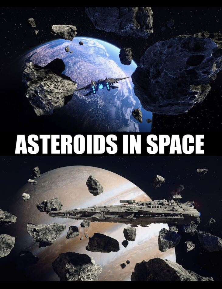 Asteroids In Space_DAZ3D下载站