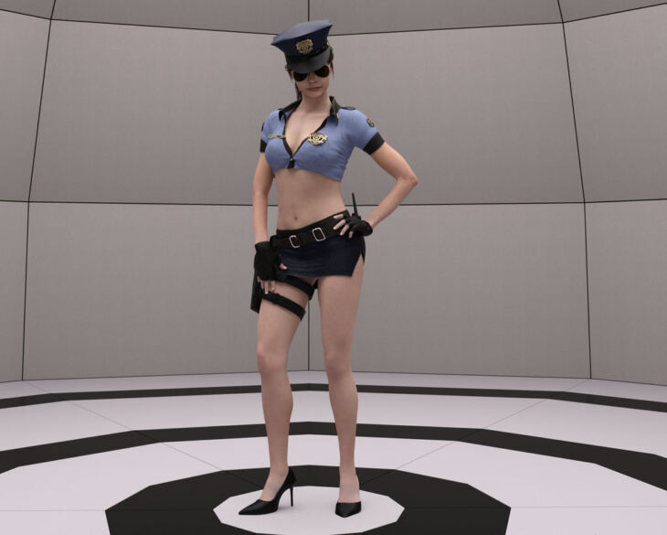 Claire Bad Cop for Daz_DAZ3D下载站