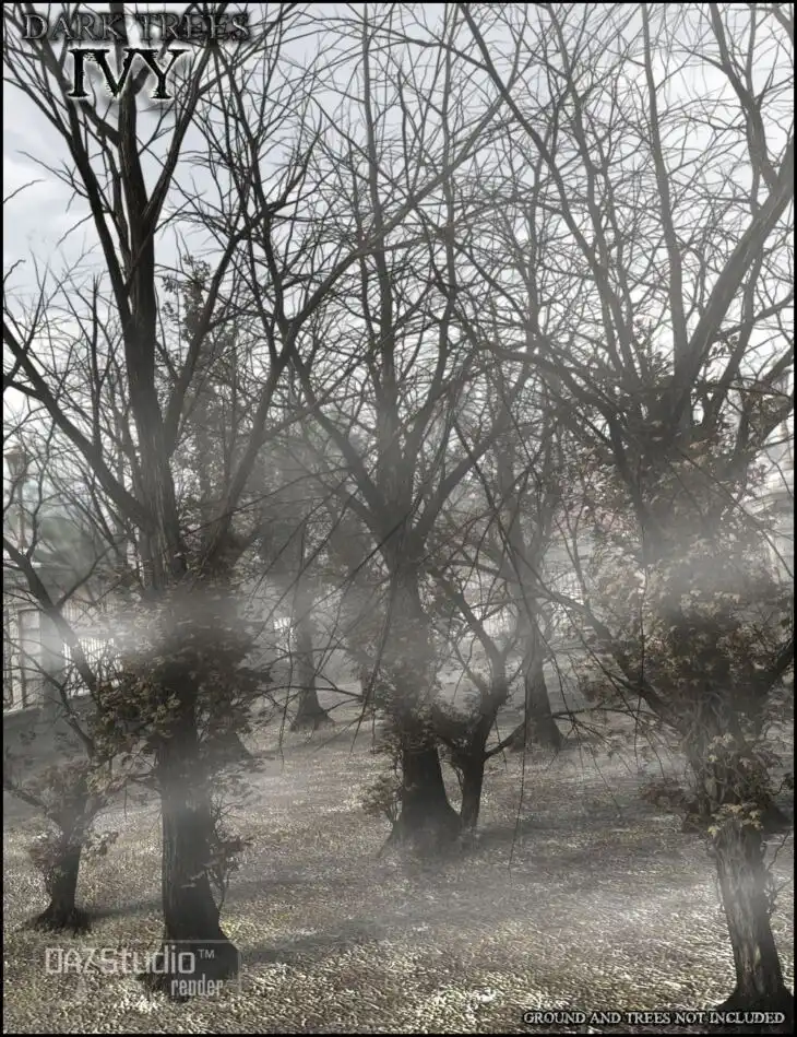 Dark Trees Pack 1 – Ivy_DAZ3D下载站