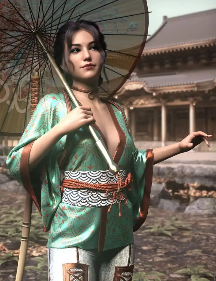 Doku Sakura HD Outfit Textures_DAZ3D下载站