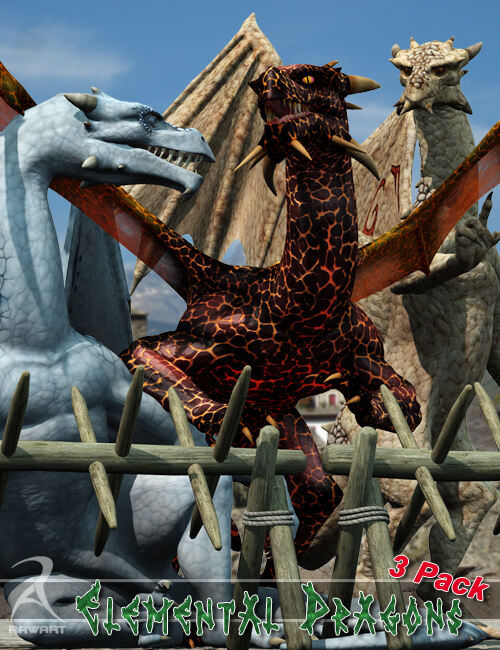 Elemental Dragons 3 Pack_DAZ3D下载站