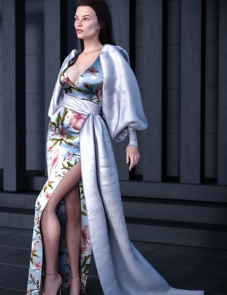 Evening Dress dForce Outfit for Genesis 8 and 8.1 Females_DAZ3D下载站