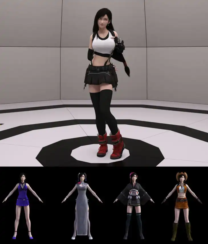 FF7R Tifa for G8F and G8.1F_DAZ3DDL