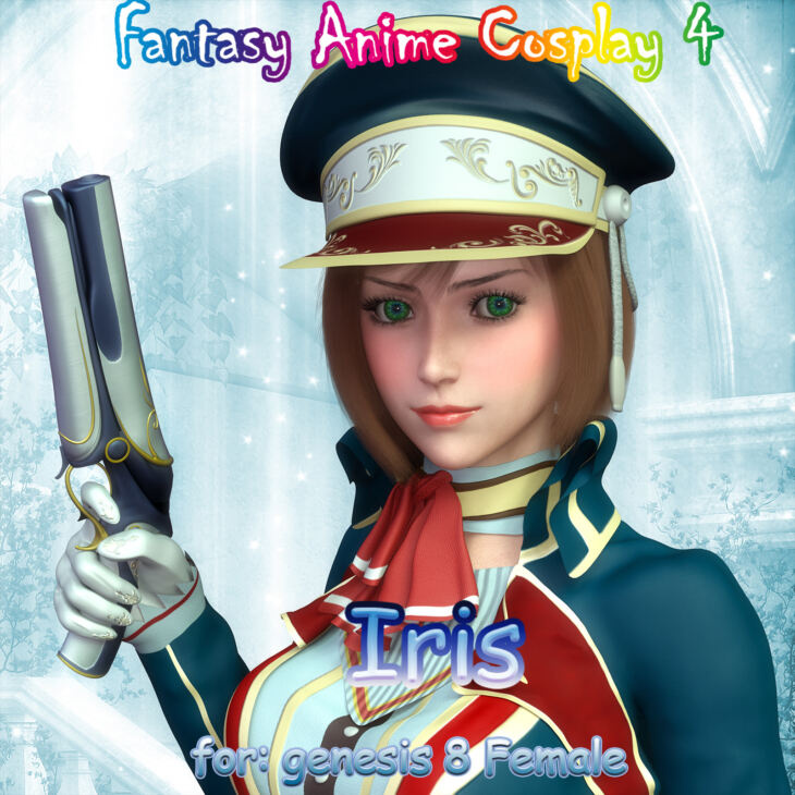 Fantasy anime cosplay 4 _ Iris for G8F_DAZ3D下载站
