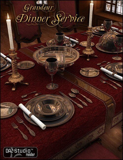 Grandeur Dinner Service_DAZ3D下载站