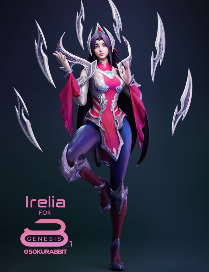 Irelia For Genesis 8 and 8.1 Female_DAZ3DDL