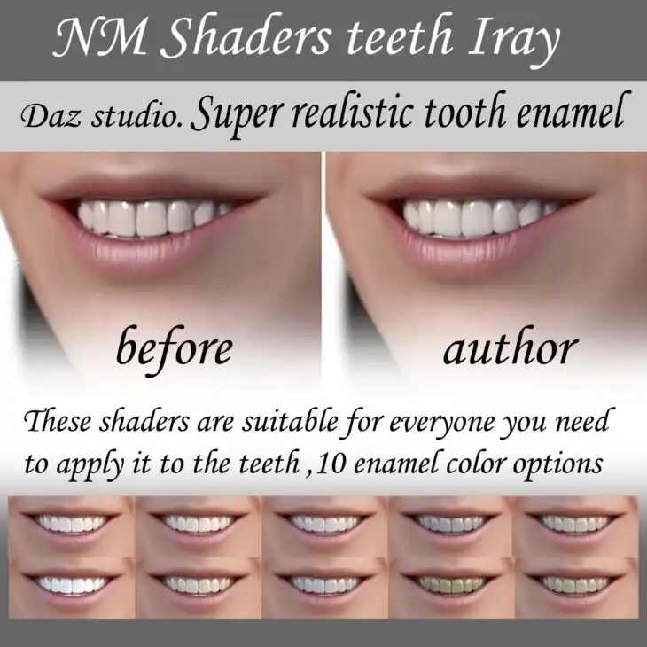 NM Iray Teeth Shaders_DAZ3DDL