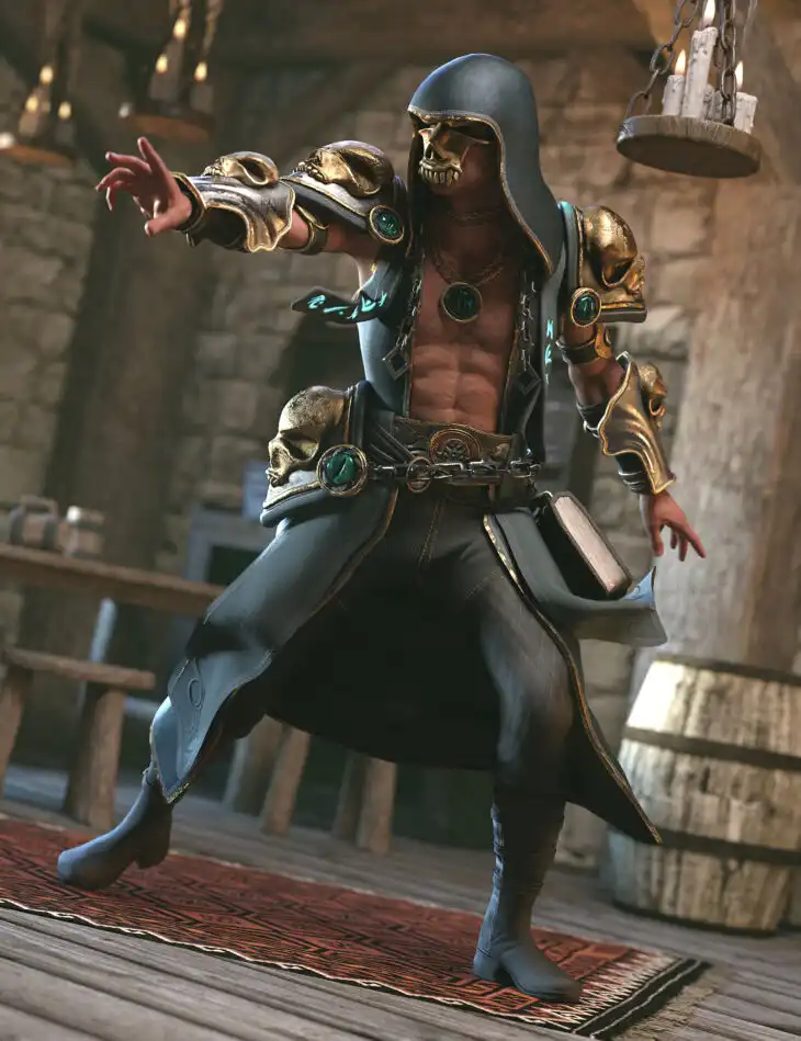 Necromancer Armor for Genesis 8.1 Males_DAZ3DDL