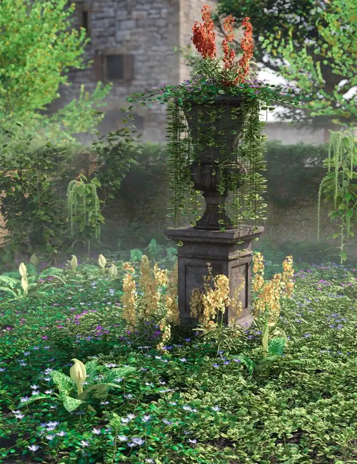 Periwinkle Plants and Flowers_DAZ3DDL