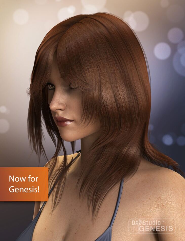 Radiant Jaguar Hair for Genesis & Genesis 8 Females_DAZ3D下载站