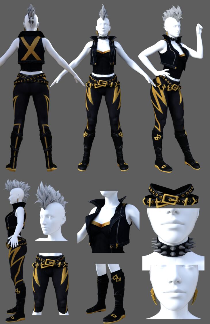X-Men Storm 80’s Outfit G8F_DAZ3D下载站