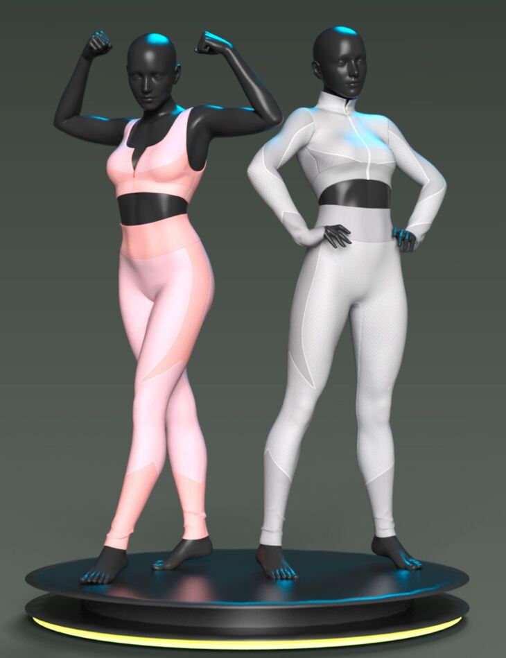 dForce Active Training Outfit for Genesis 8.1 Females_DAZ3D下载站