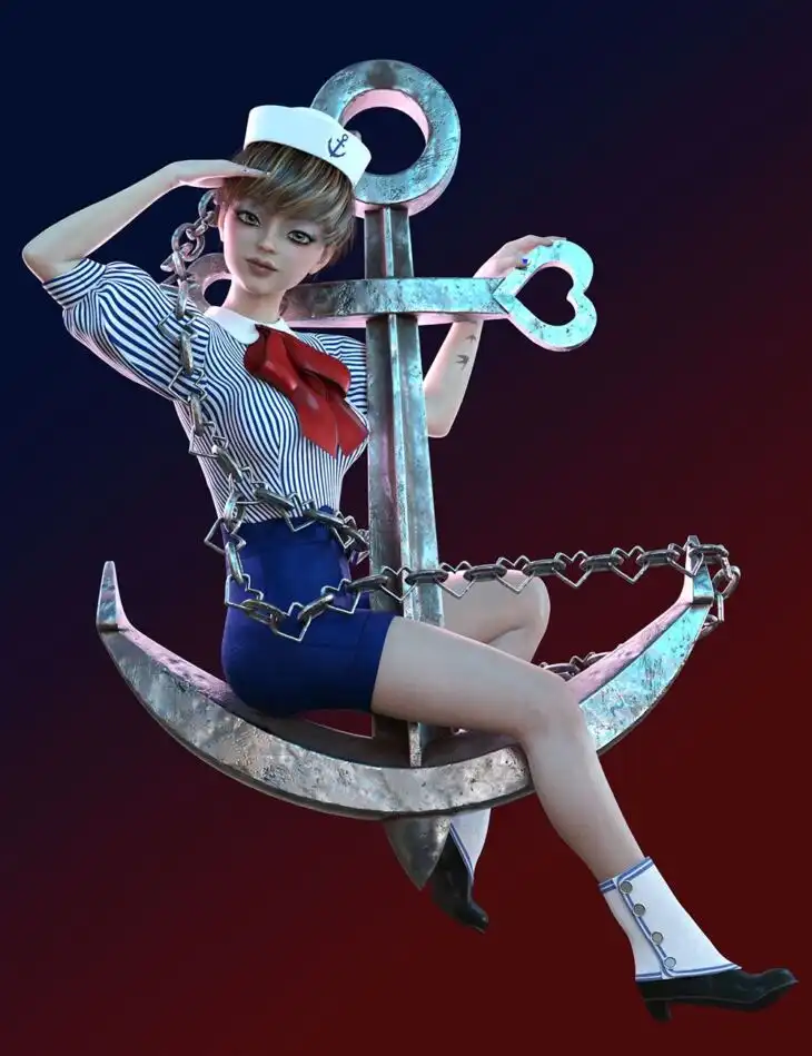 dForce Anchors Away Outfit for Genesis 8 Female_DAZ3DDL