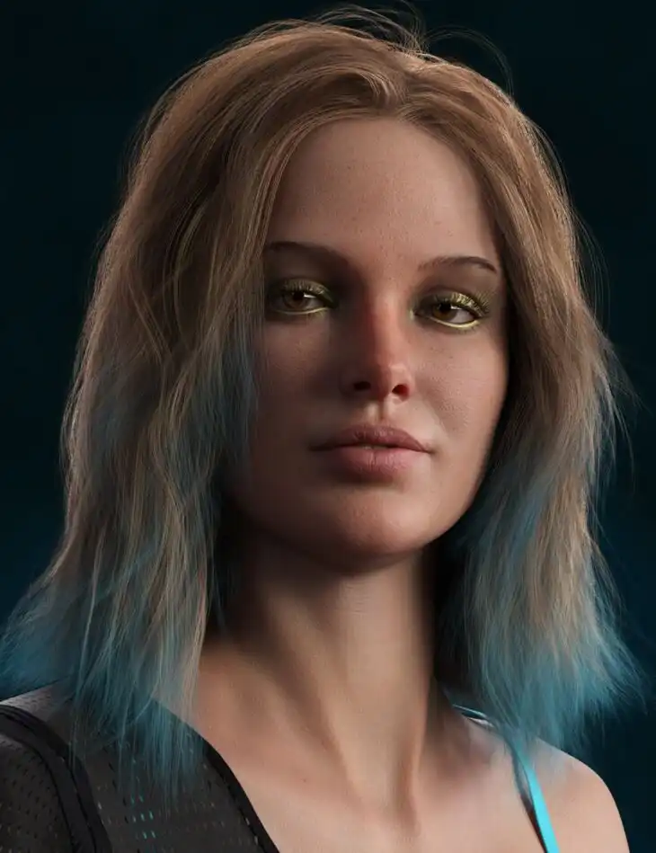 dForce Fringe Theory Hair for Genesis 8, 8.1, and 3 Females_DAZ3D下载站