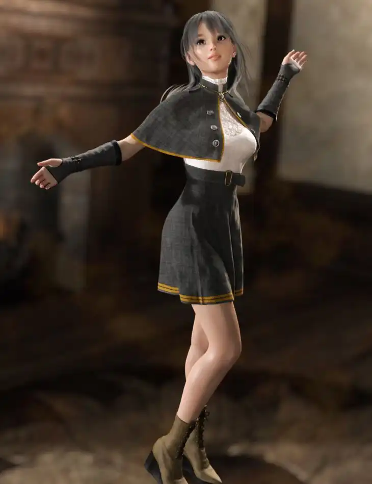 dForce Stylish Cleric Outfit for Genesis 8 Females_DAZ3DDL