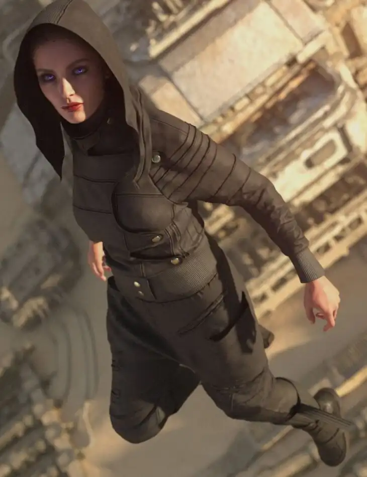 dForce Time Jumper HD Outfit Bundle for Genesis 8 and 8.1 Females_DAZ3D下载站
