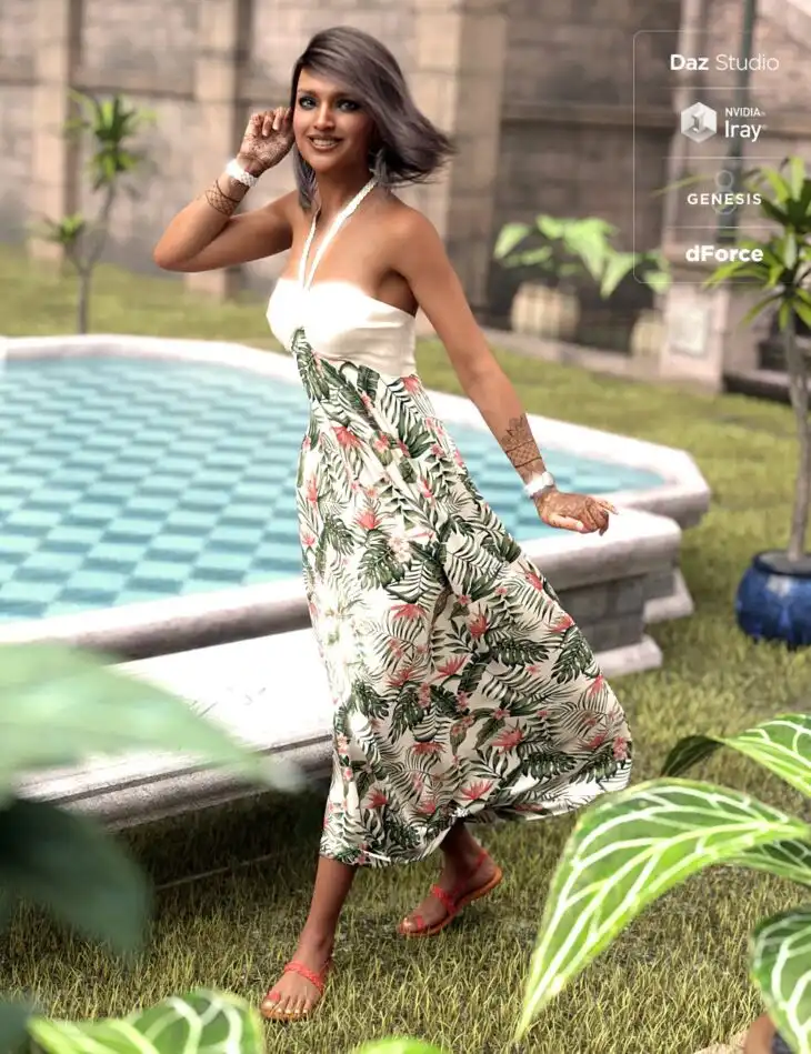 dForce Tropical Breeze Outfit for Genesis 8 Female(s)_DAZ3DDL