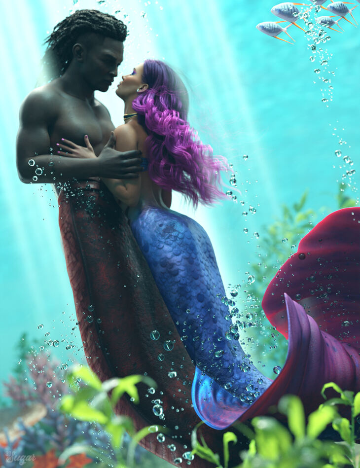 Aqua Dreams Poses and Expressions for Coral 8.1 and Zale 8.1_DAZ3DDL