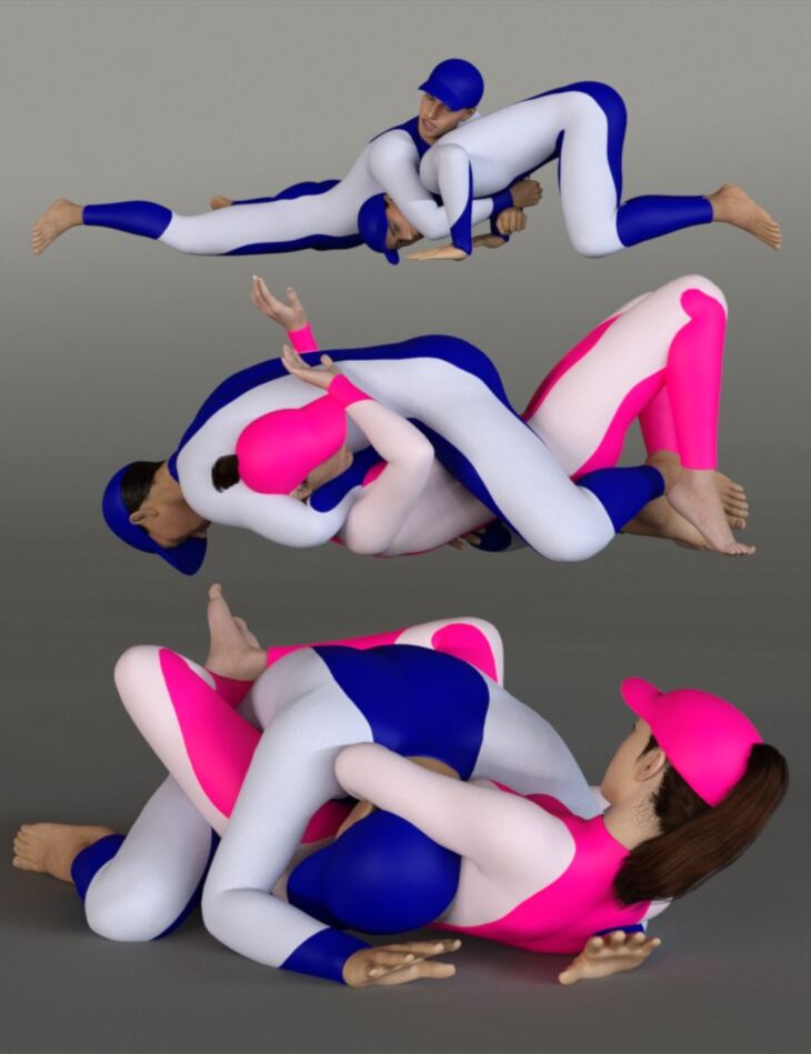 Grappling Poses Volume 1 for Genesis 8 and 8.1 Male and Female_DAZ3D下载站