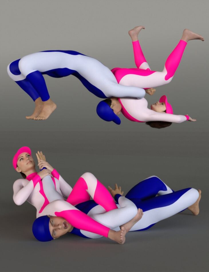 Grappling Poses Volume 3 for Genesis 8 and 8.1_DAZ3DDL