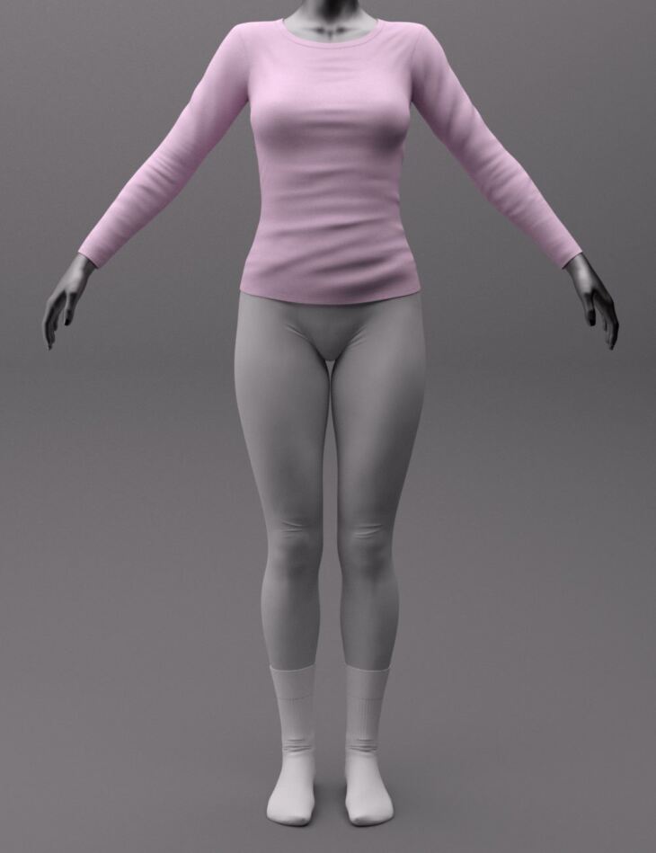 HY Sporty Outfit for Genesis 8 and 8.1 Females_DAZ3D下载站