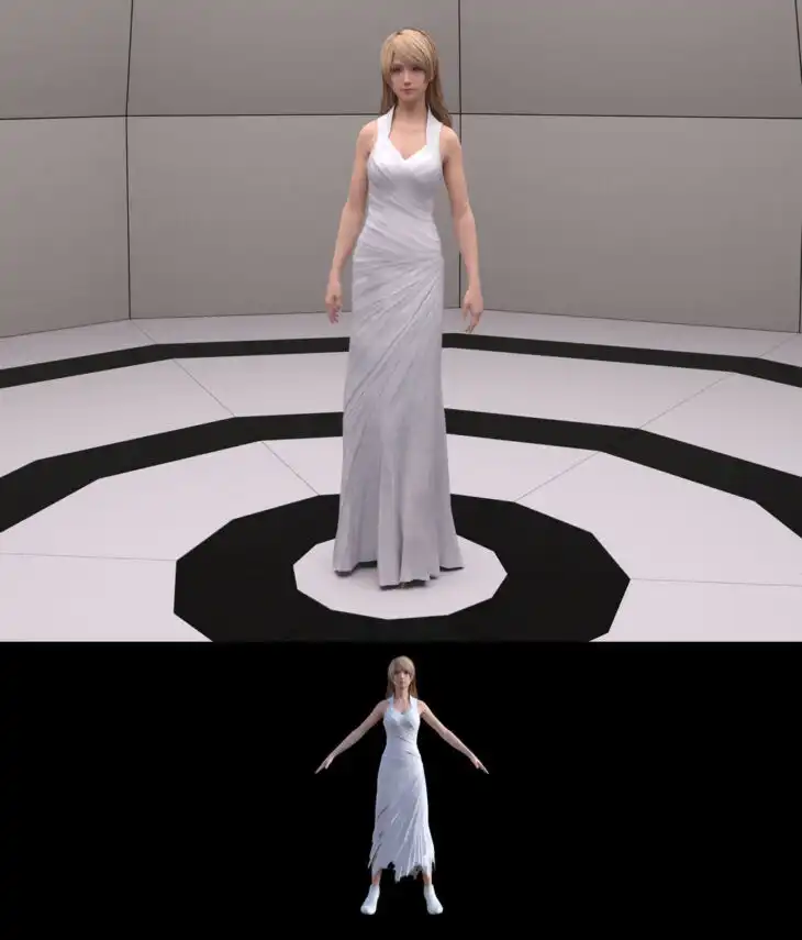 Lunafreya Summoner Outfit For Daz_DAZ3DDL