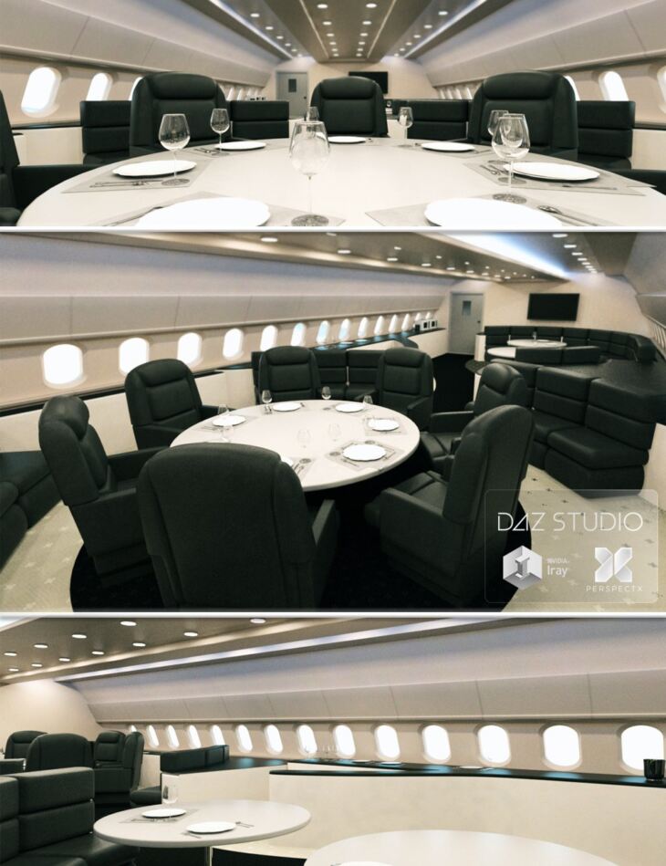 Luxury Jet Lounge_DAZ3D下载站
