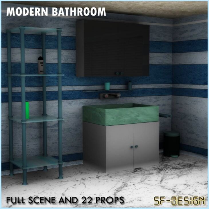 Modern Bathroom_DAZ3D下载站