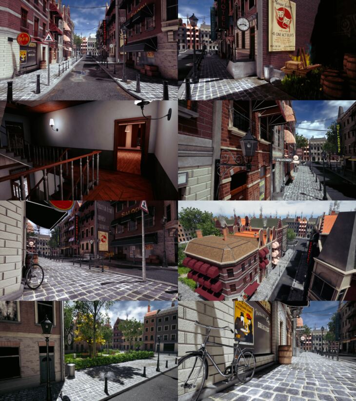 Modular European (Dutch Style) Town_DAZ3D下载站