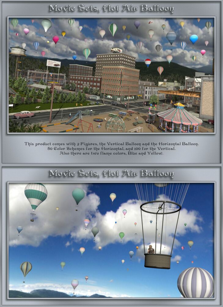Movie Sets, Hot Air Balloon_DAZ3D下载站