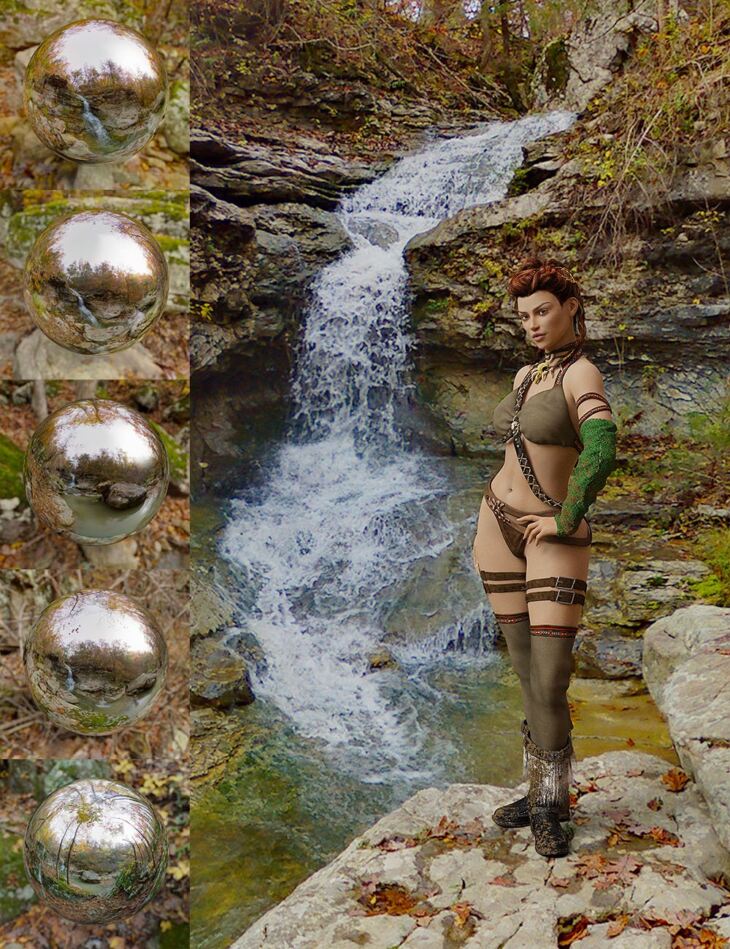 Orestes Iray HDRI Environment – Vigil Creek Falls_DAZ3DDL