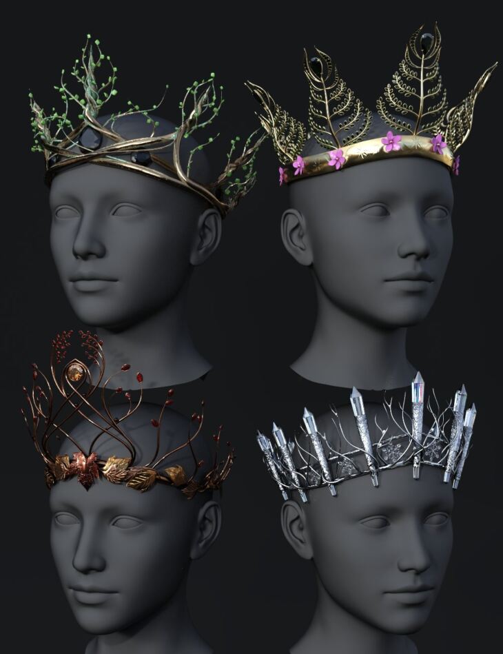 Seasonal Diadems for Genesis 8 and 8.1 Males and Females_DAZ3DDL