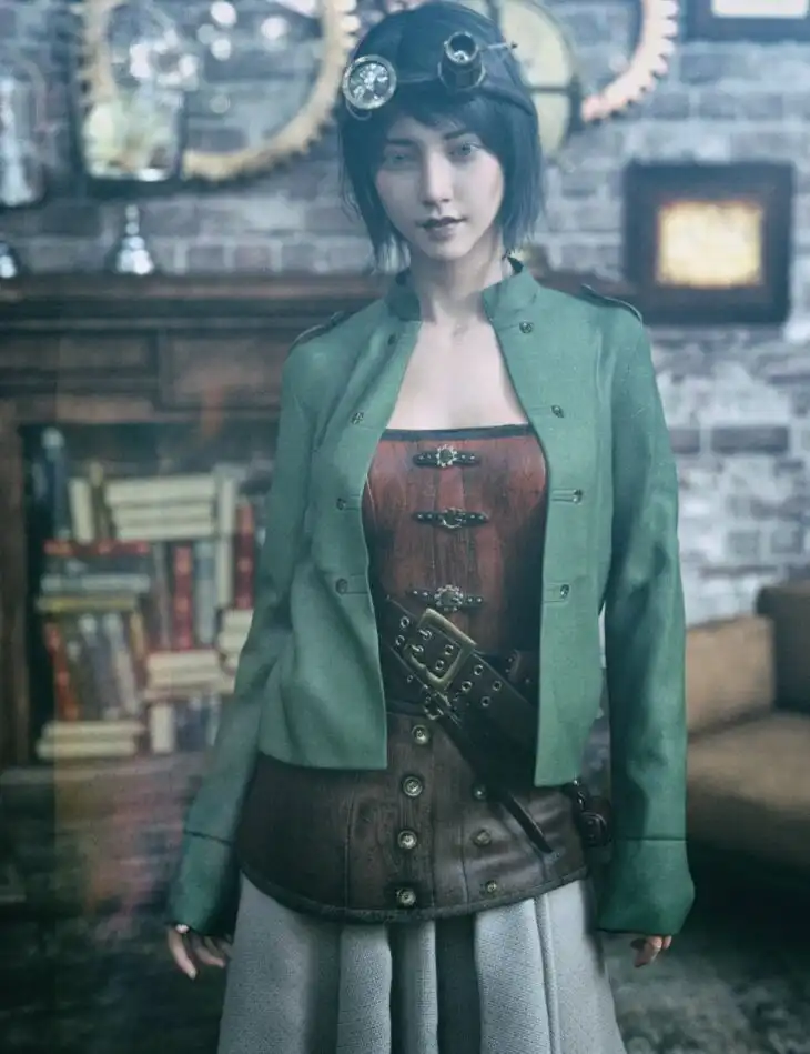 KUJ Steampunk Explorer Suit for Genesis 8 and 8.1 Females Bundle_DAZ3DDL