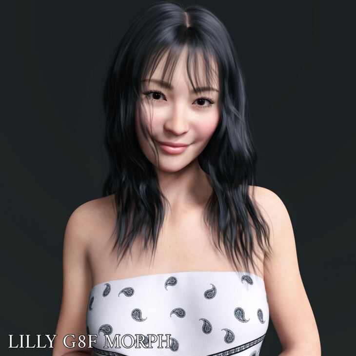 Lilly Character Morph For Genesis 8 Females_DAZ3D下载站