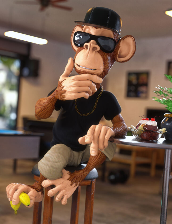 Alfred the Toon Monkey_DAZ3DDL