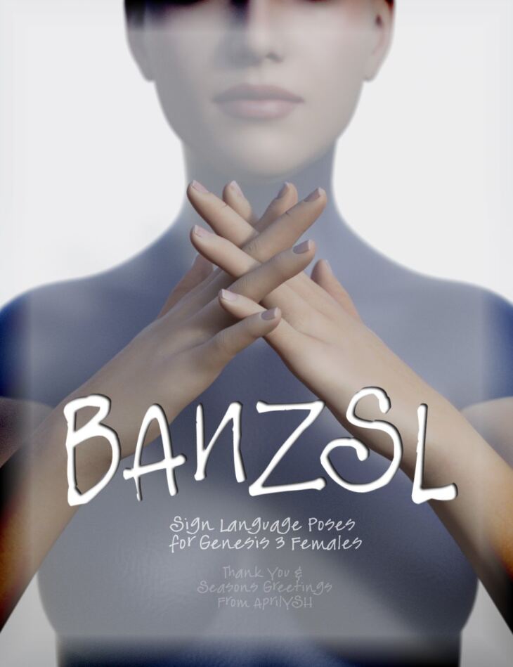 BANZSL Sign Language Poses for Genesis 3 Female(s)_DAZ3D下载站