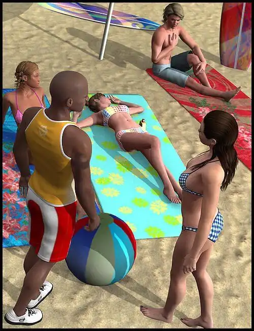 Beach Party Poses_DAZ3D下载站